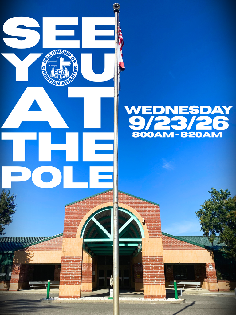 Picture of SHS Flag Pole, Stating See You At The Pole Wed. 9/23/26