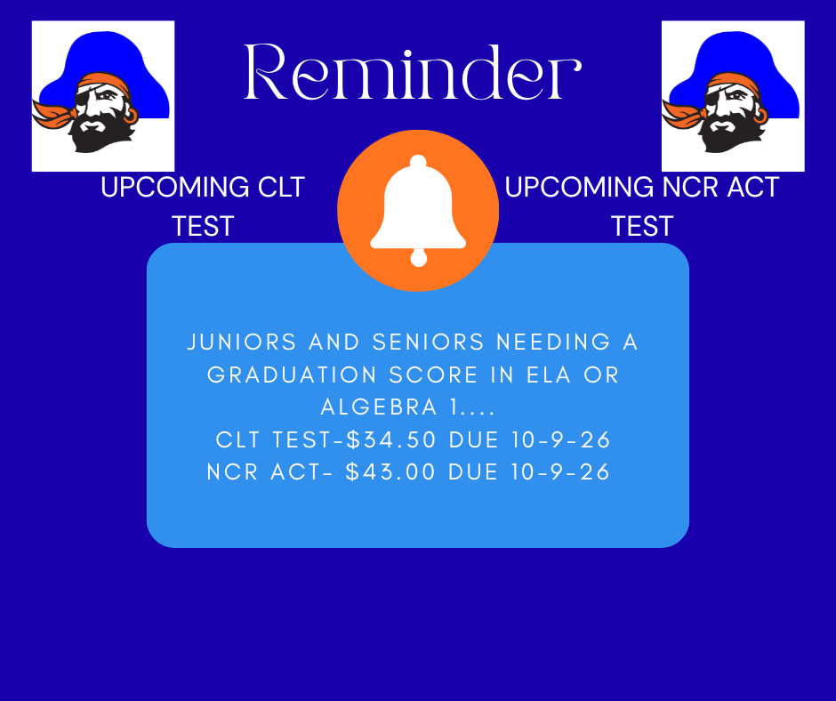 CLT and NCR ACT Test Fees Reminder