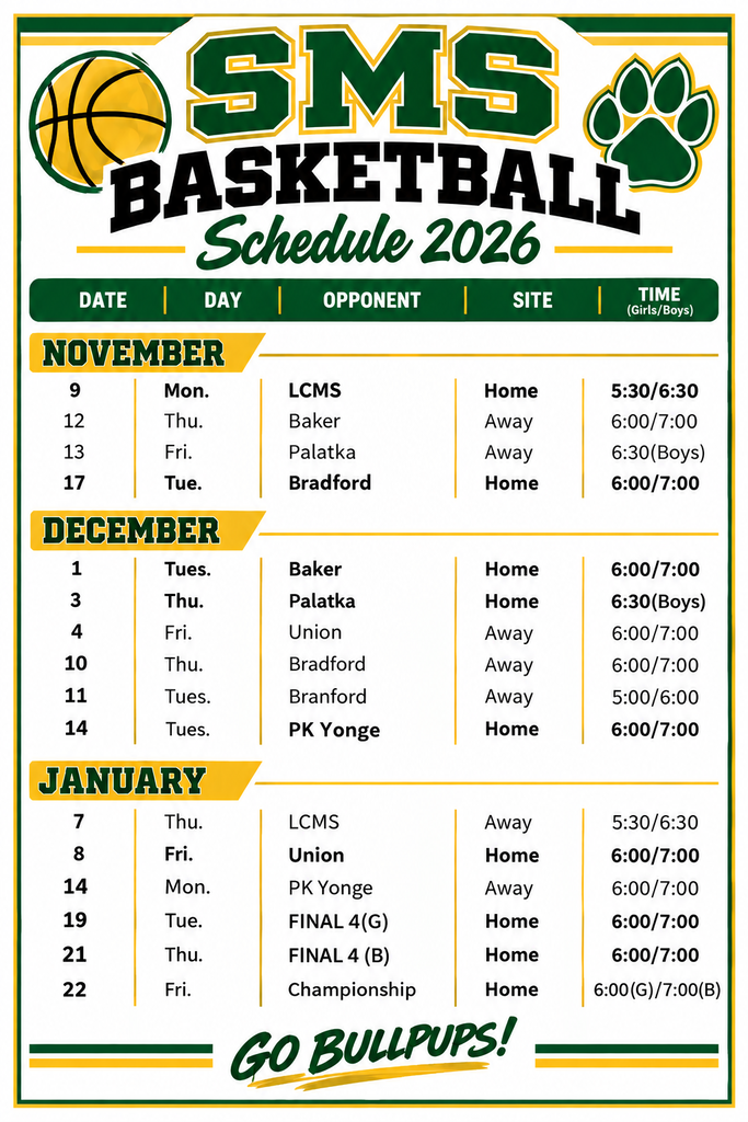 Basketball Schedule