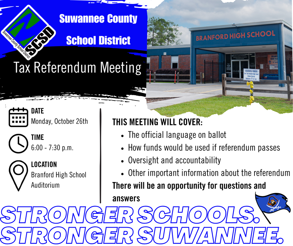Branford High School Tax Referendum Informational Meeting Flyer