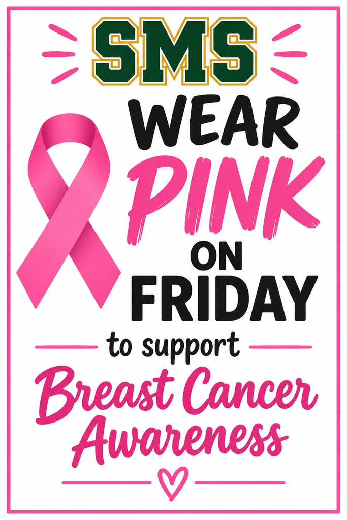 flyer to wear pink on Friday 10/16