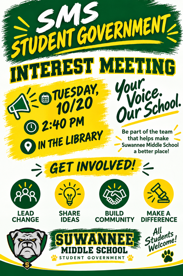 Student Government Interest Meeting Flyer