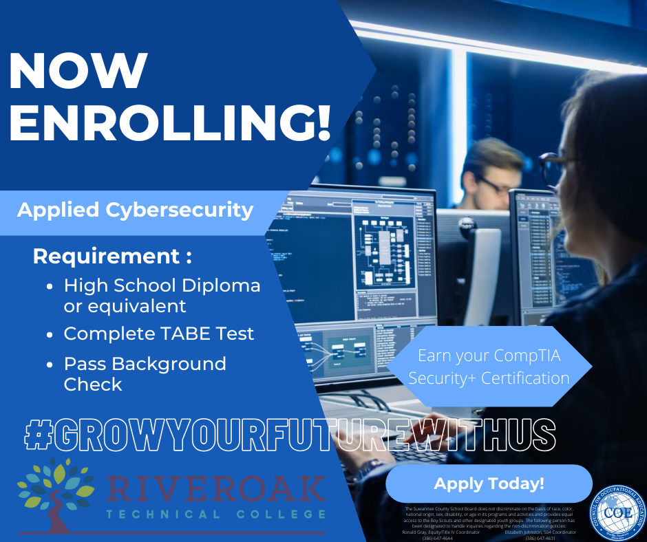Now Enrolling - Applied Cybersecurity