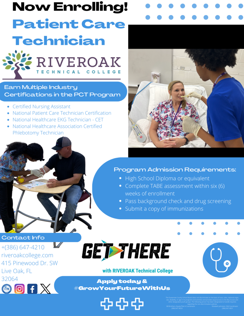 Now Enrolling - Patient Care Technician
