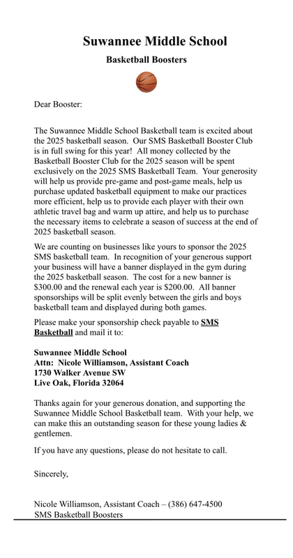 basketball booster letter