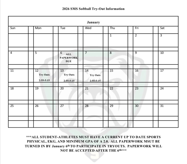 sms softball schedule 