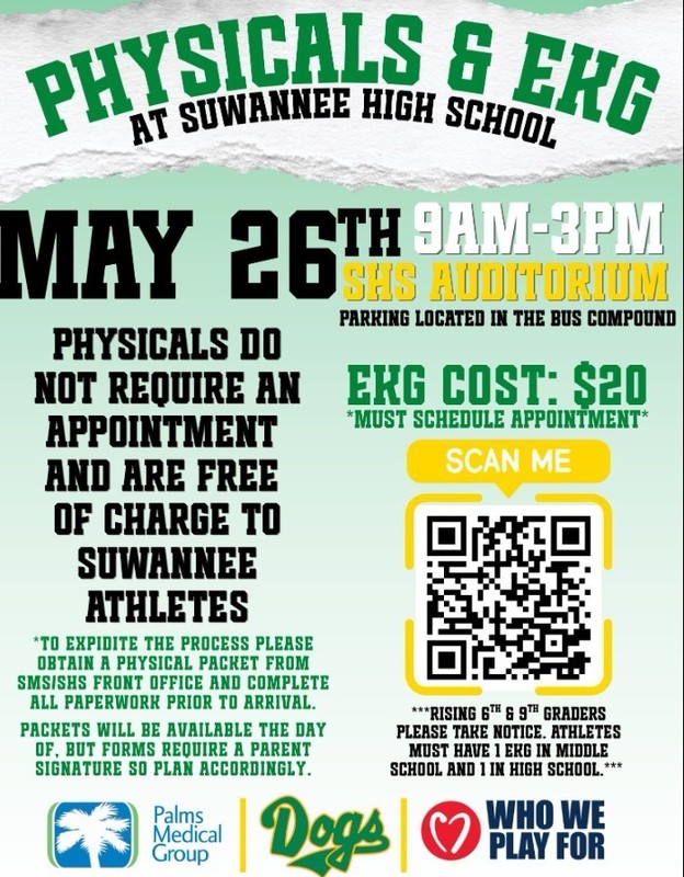 flyer for free sports physicals