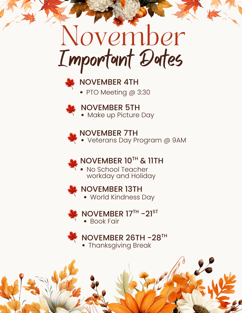 November Important Dates