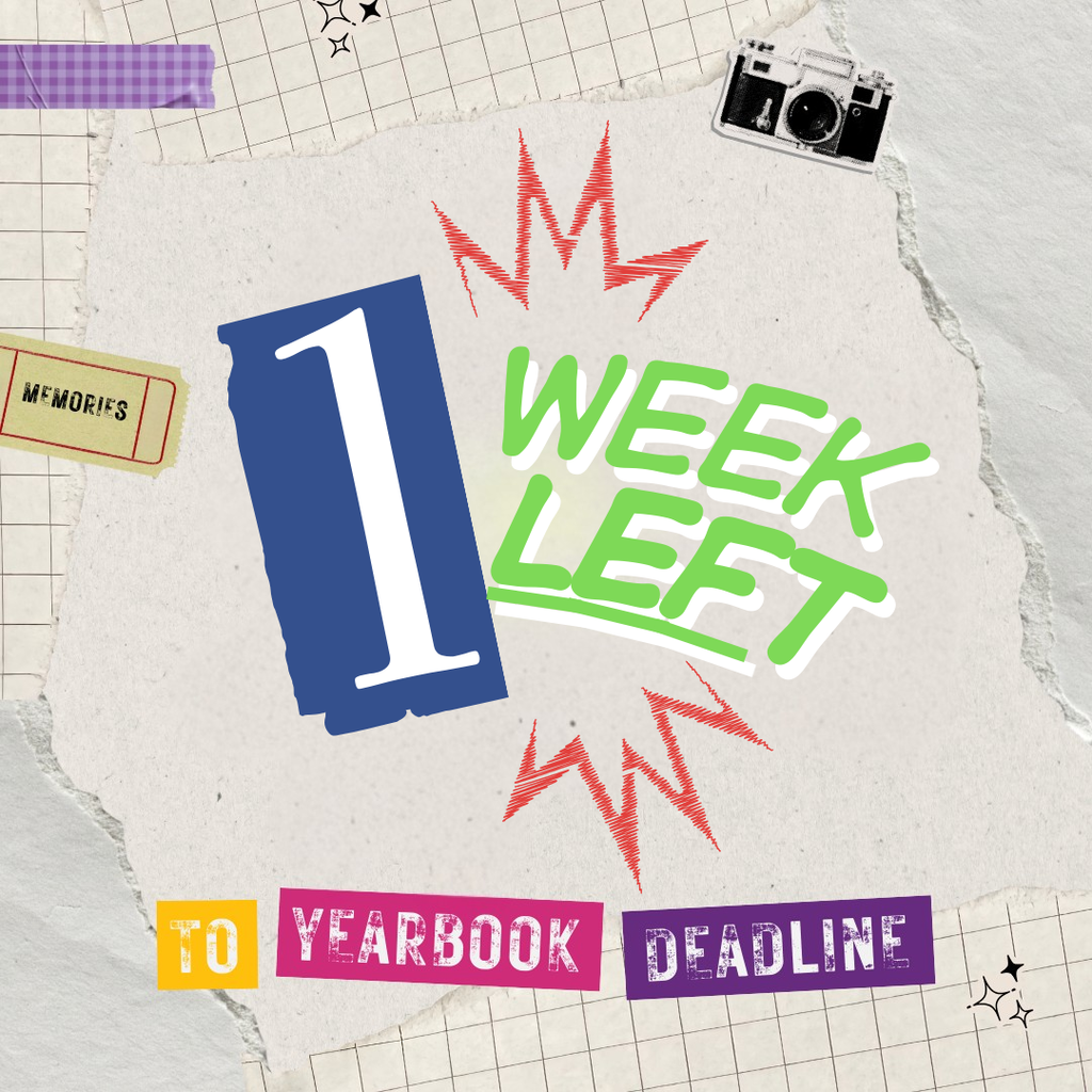 Flyer stating 1 week left for purchasing a 2026 SCHS yearbook