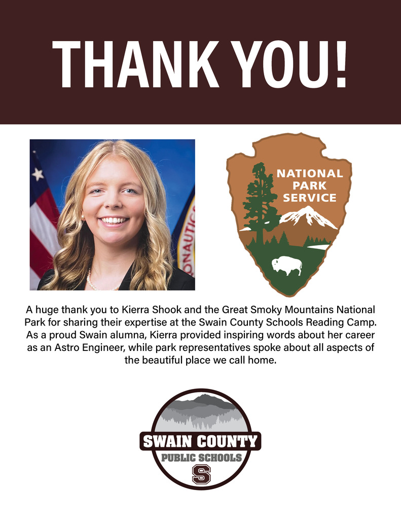 Flyer thanking two people for speaking at reading camp