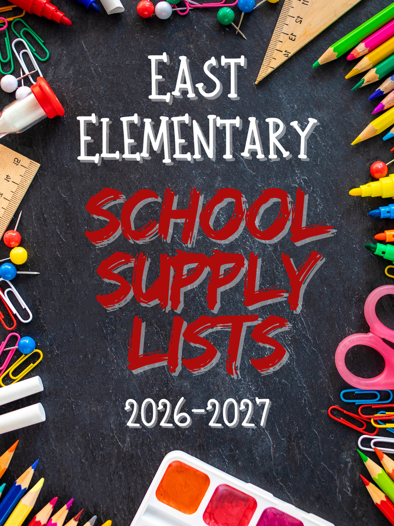26/27 East Elementary School Supply Lists
