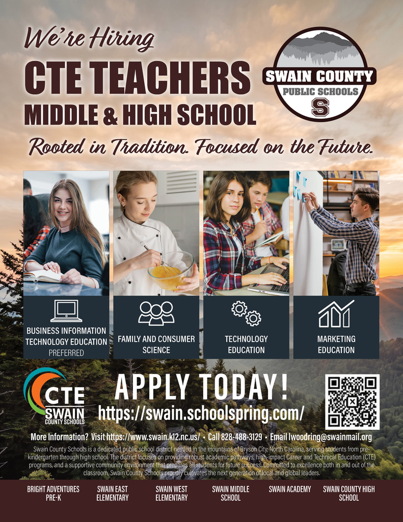 Flyer stating we're hiring for CTE Teachers