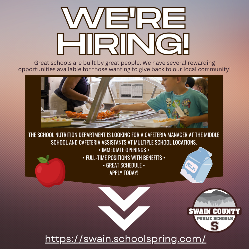 We're hiring graphic for cafeteria workers.