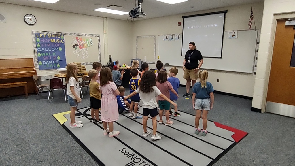students in music class