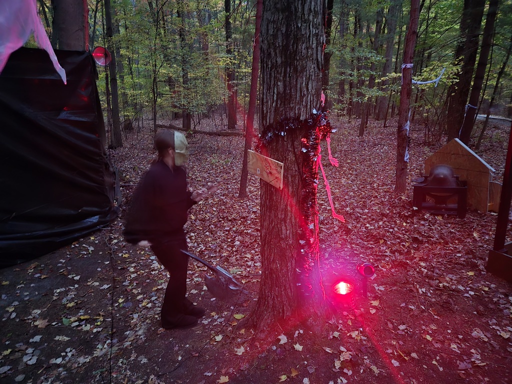 student spooking people