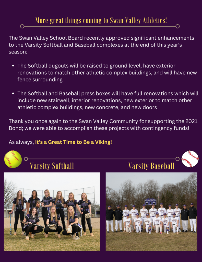 Softball & Baseball 2025 Improvements