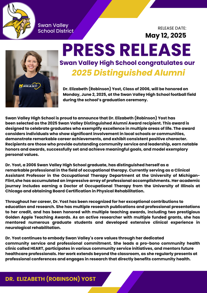 Dr. Yost Distinguished Alumni