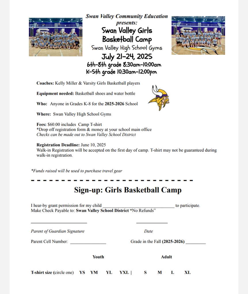 Girls Basketball Camp Flyer