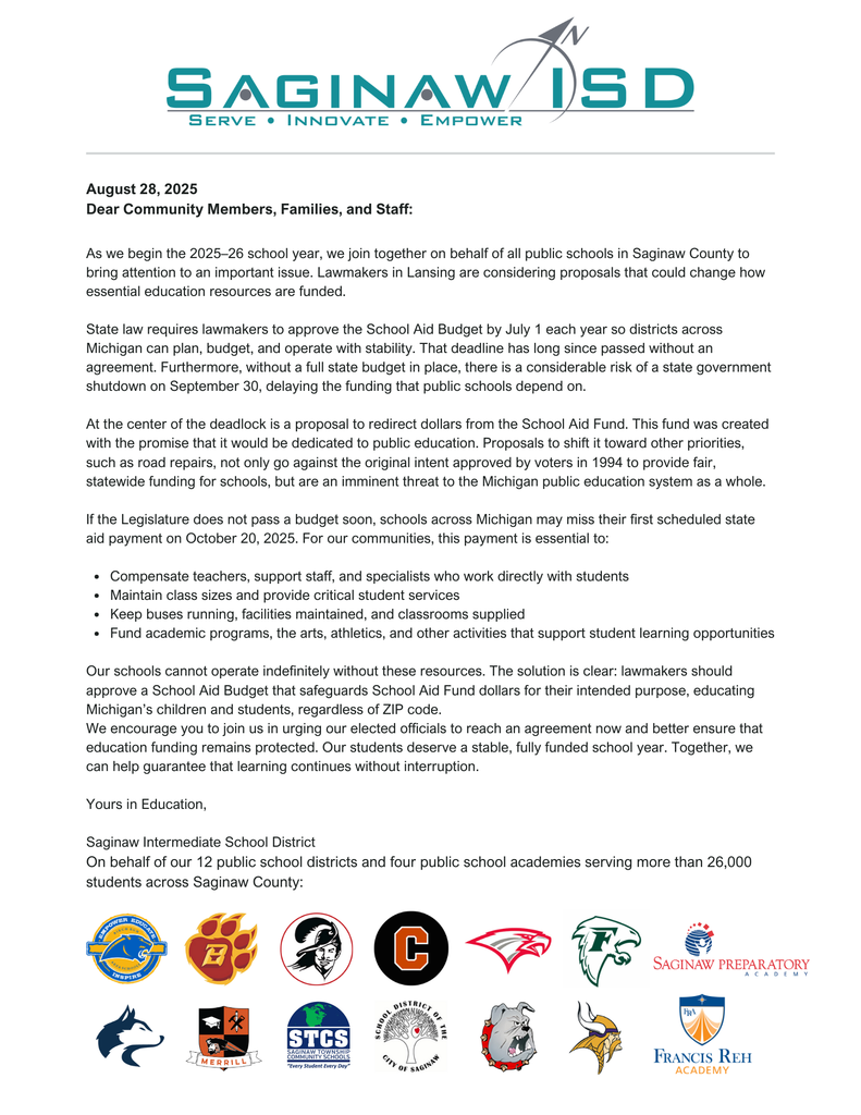 MI Budget Countywide Letter Post