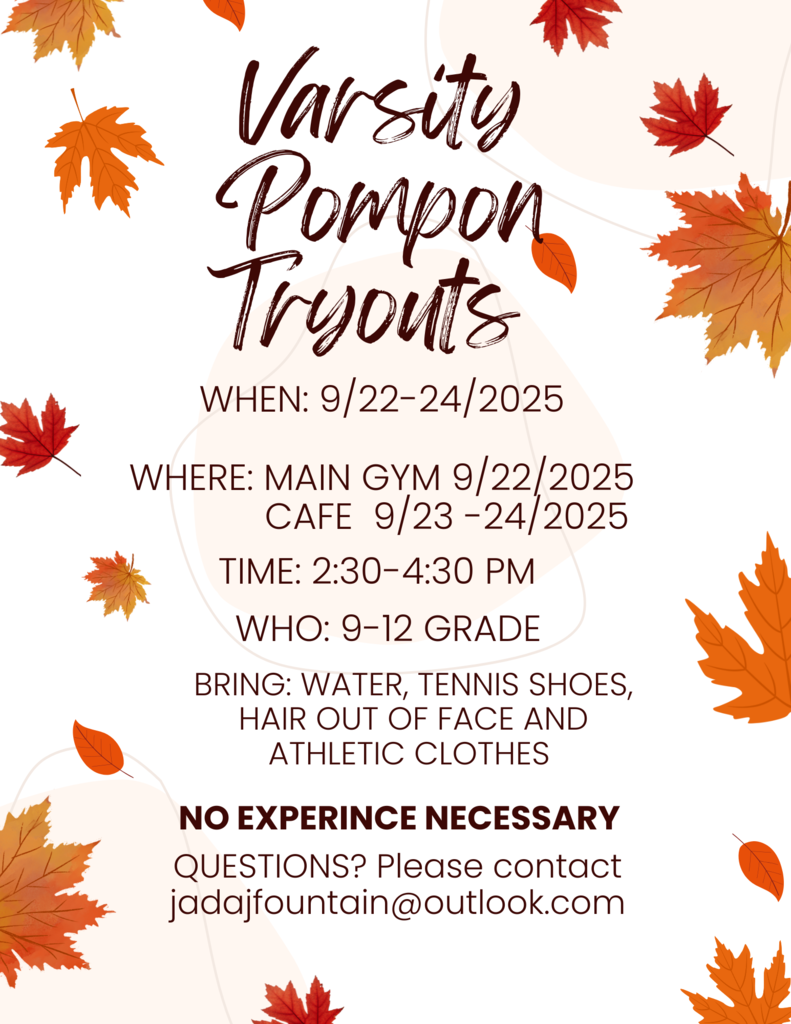 Poms Tryout Flyer