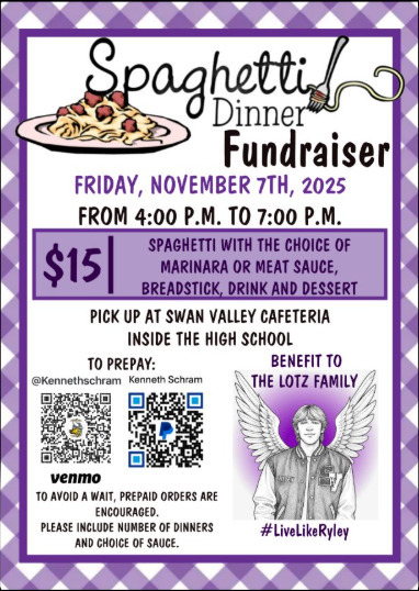 Spaghetti Dinner Fundraiser Flyer