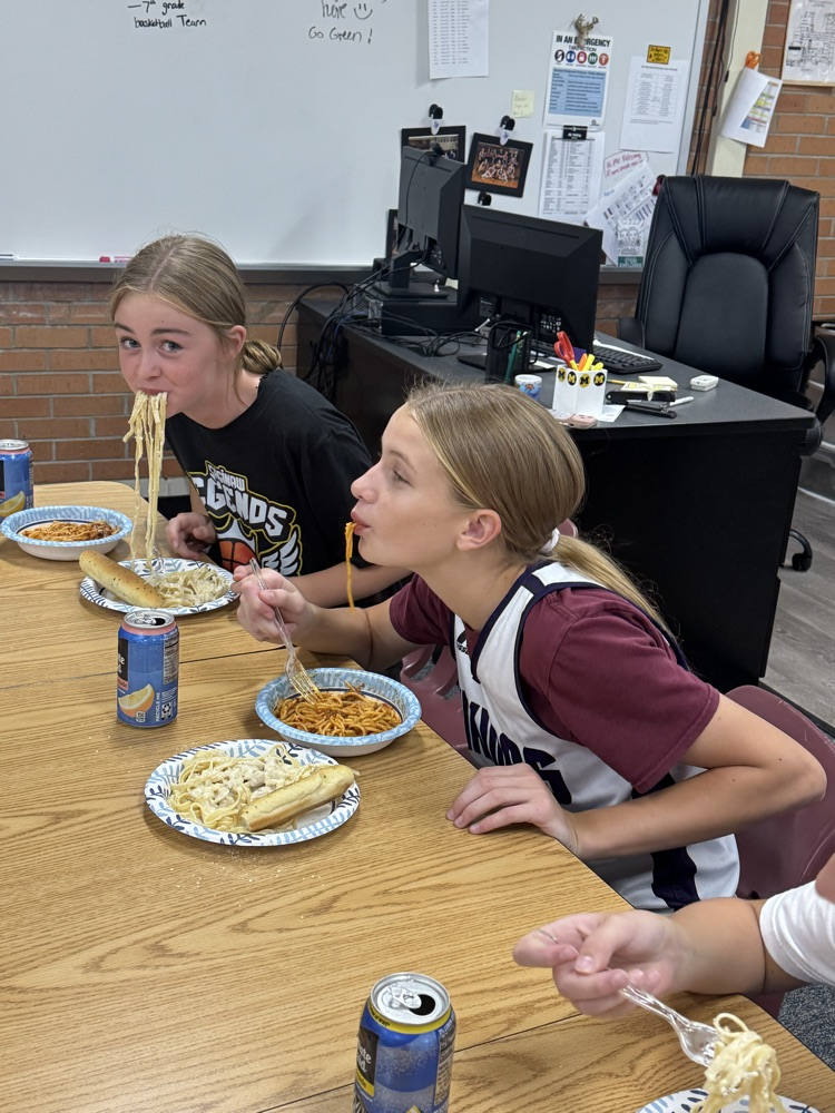 7th Grade basketball enjoying team bonding.