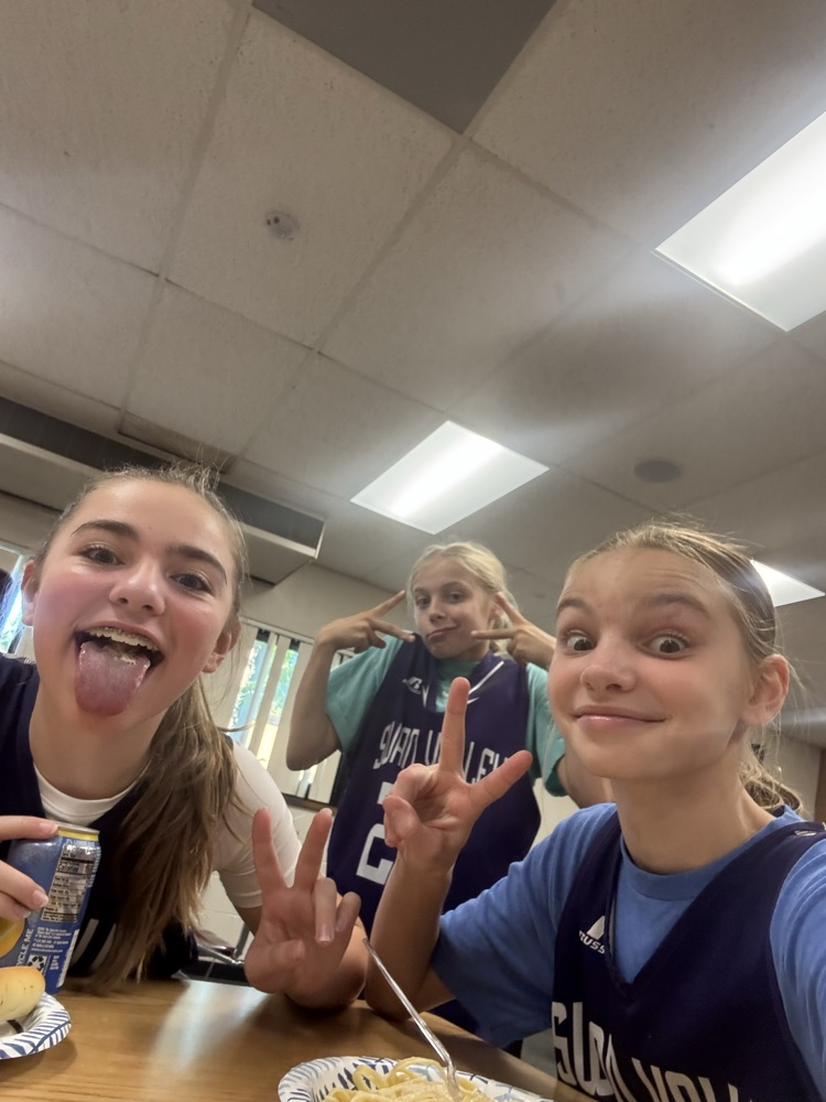 7th Grade basketball enjoying team bonding.