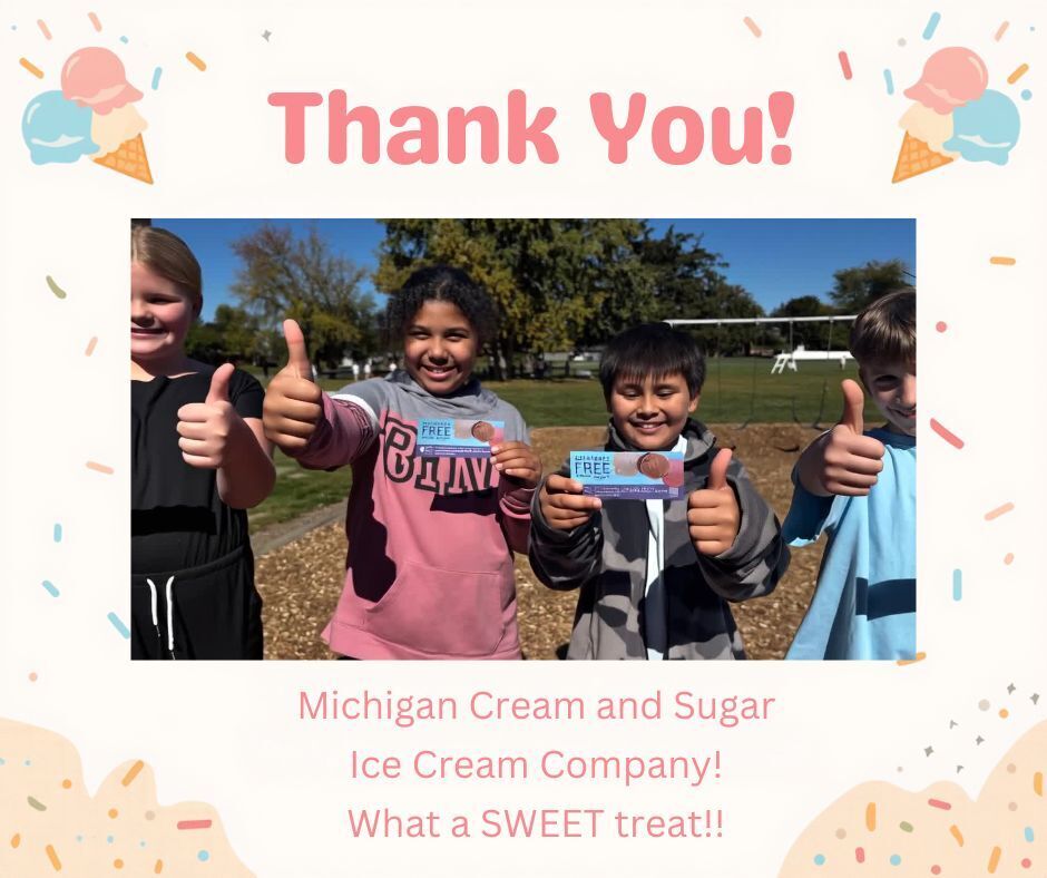 Children celebrating with rewards. Ice Cream Themed.