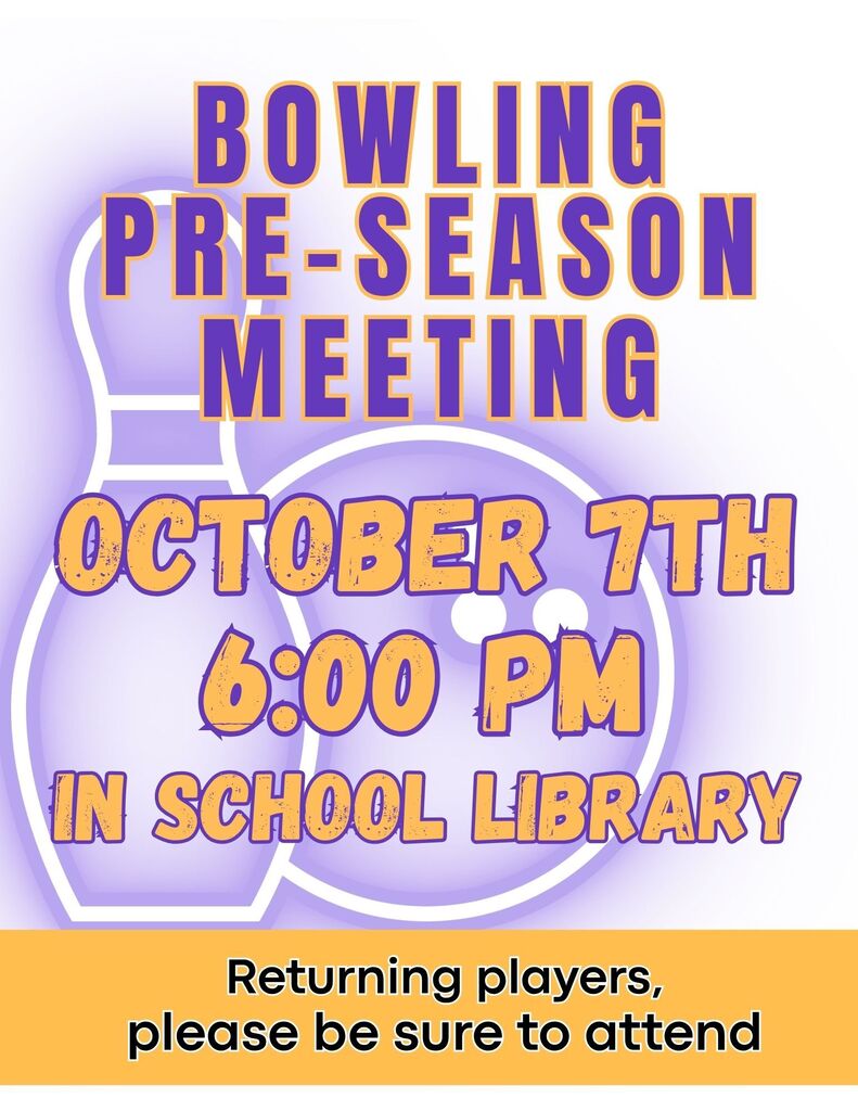 Bowling Meeting Reminder Flyer