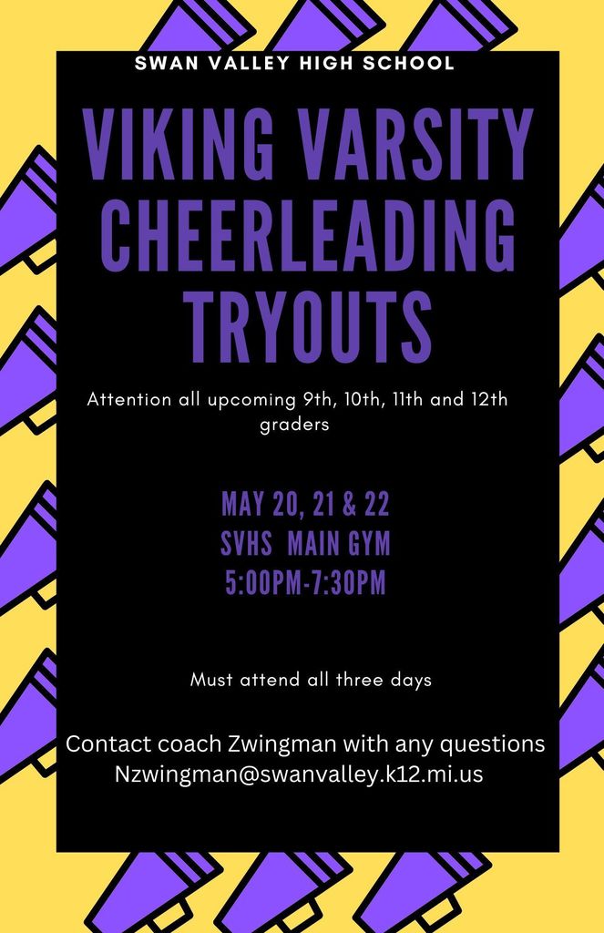 Cheedleading Tryouts Flyer