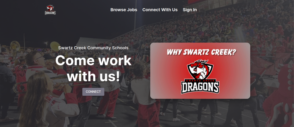 Come work with us sign