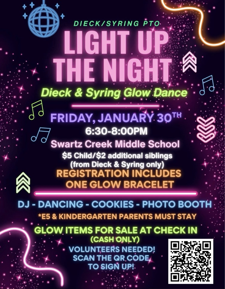 Dieck/Syring fun night Friday, January 30th 6:30-8