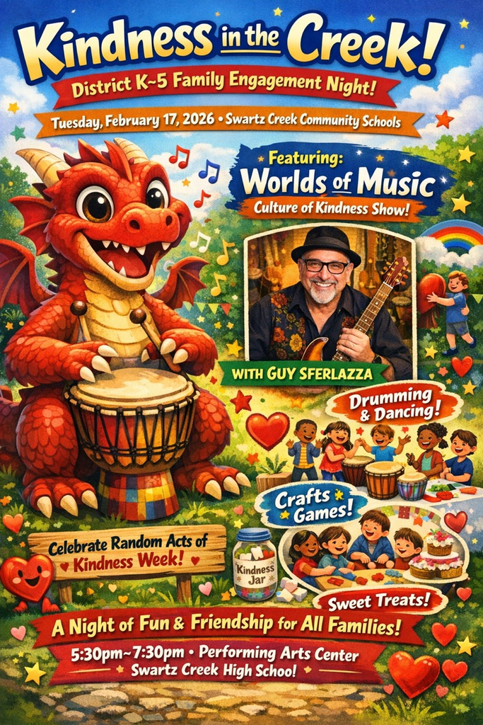 Kindness in the Creek Event January 17th at the PAC 5:30-7:30pm