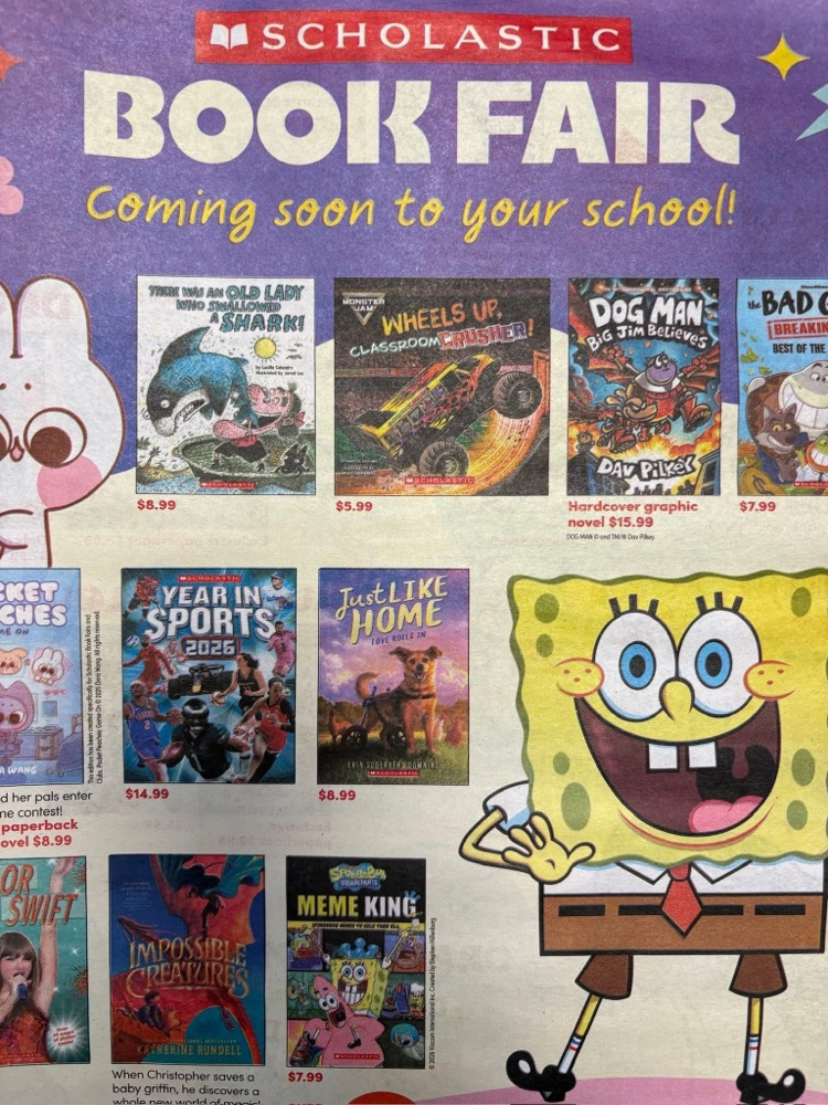 Scholastic Book Fair February 9-12th