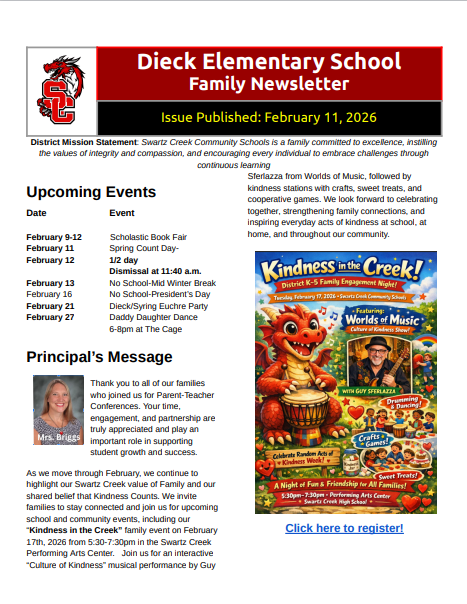 Dieck Famly Newsletter 2-11-26