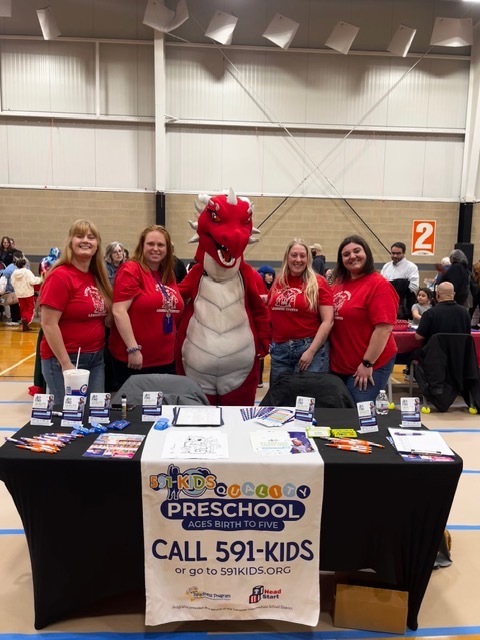 Little Dragons staff working the partner table for GSRP and promoting 591-KIDS and PreK for ALL