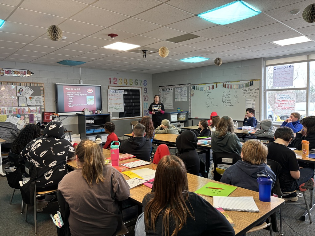 Middle school counselors visiting Elms