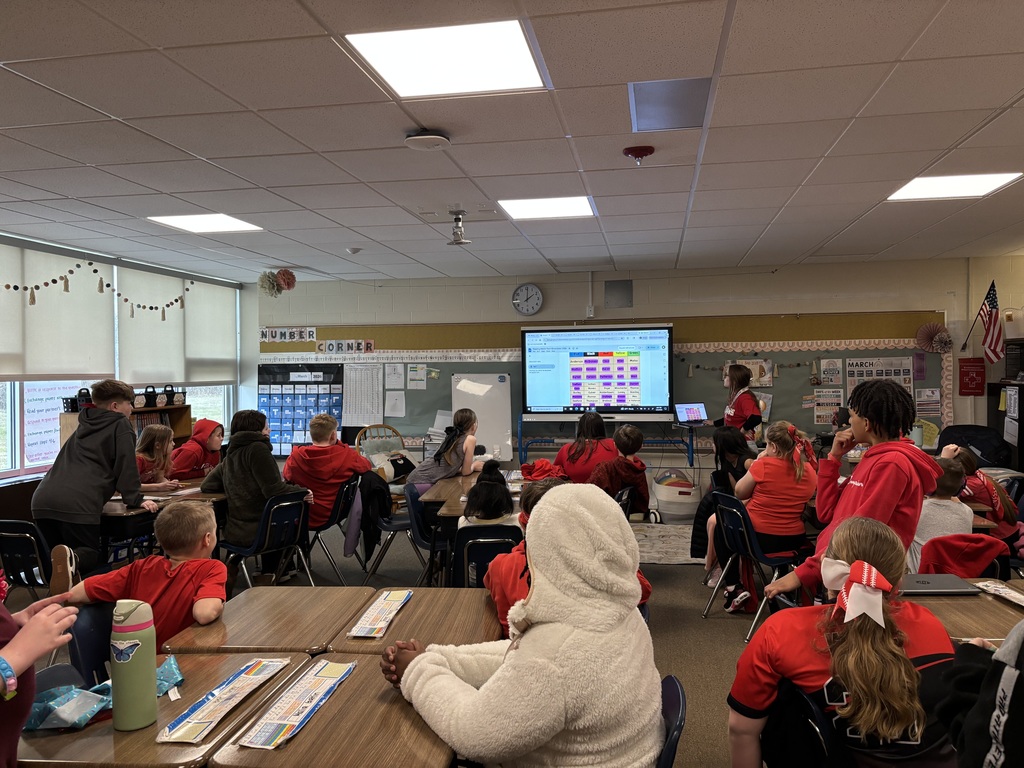 Ms. Huber's class voting for the challenge