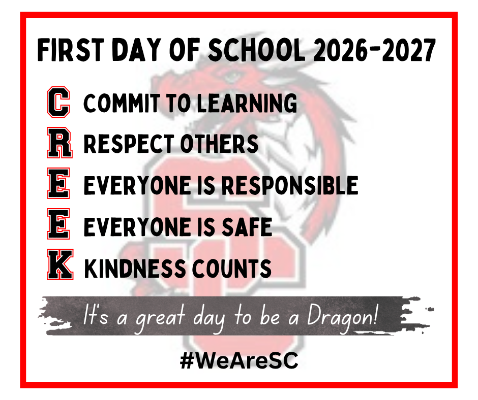 First Day of School Sign with the CREEK Code