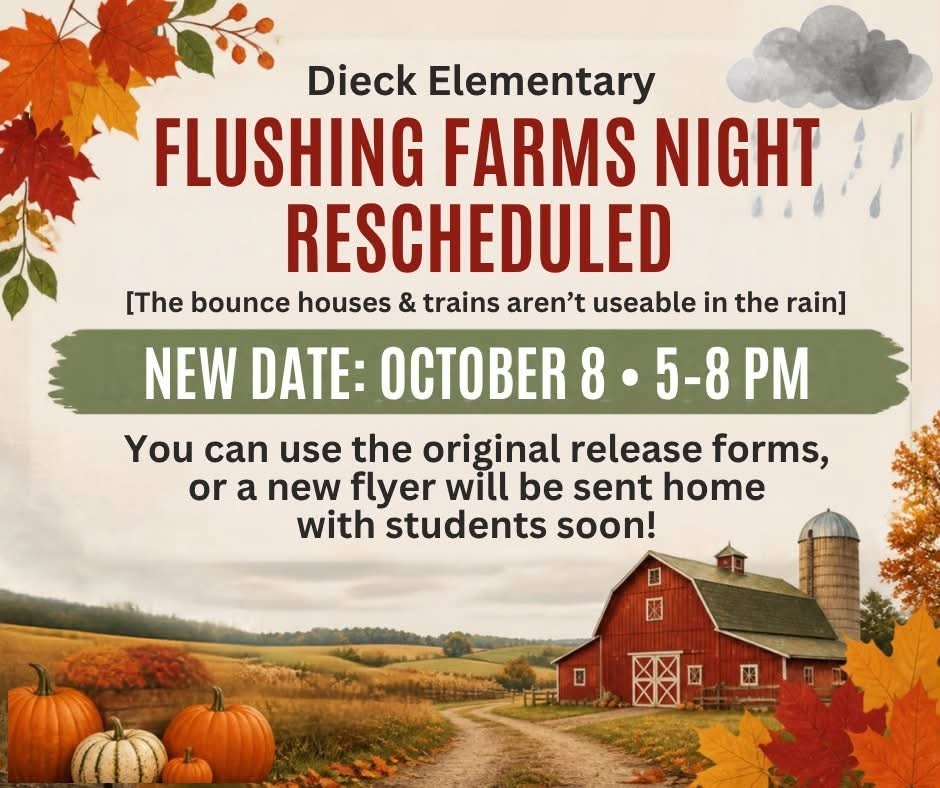 Flushing Farms Family Night rescheduled for Oct. 8th due to rain