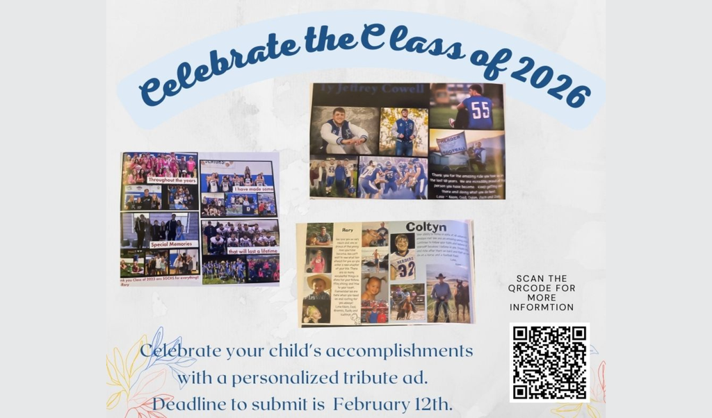 Celebrate the Class of 2026 with your child's accomplishments with a personalized tribute add. Deadline to be Submitted by February 12th, 2026 