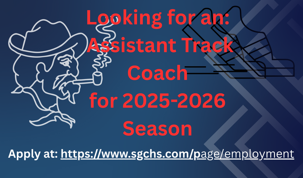 Looking for an assistant track coach for 2025-2026 season. Apply at: https://www.sgchs.com/page/employment