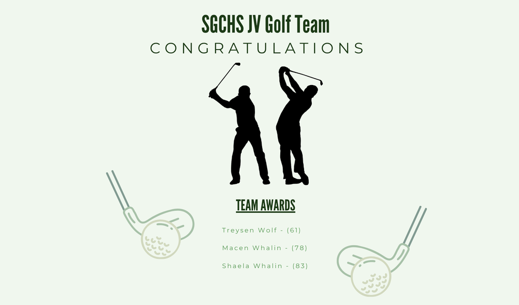 Congratulations to the SGCHS JV Golf team