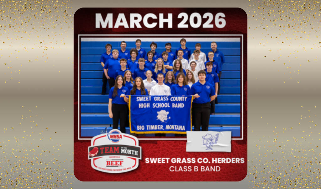 SGCHS Band received a 2026 MHSA Team of the Month Award