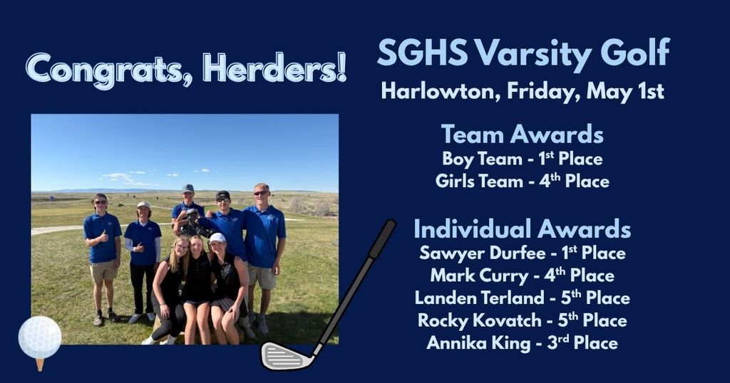 Varsity Golf Team Played in Harlowton 05/01