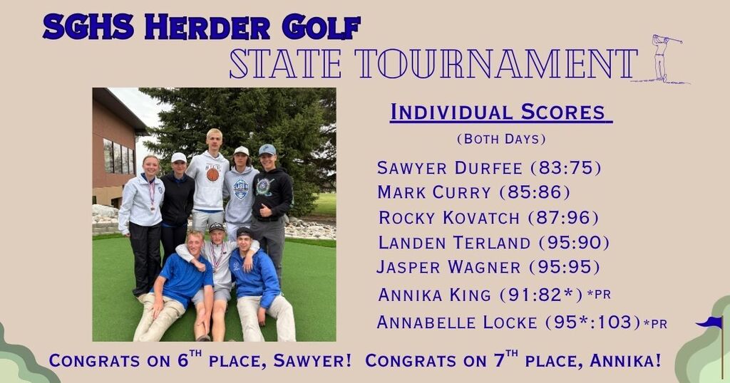 2026 SGCHS Golf Team at State