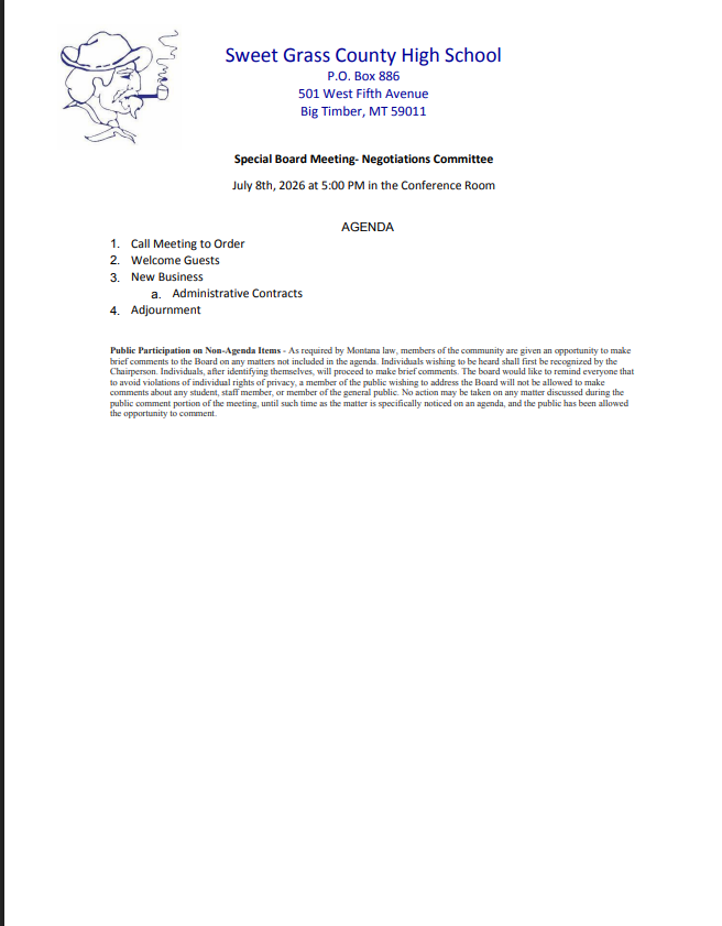 Special Board Meeting 2026-07-08