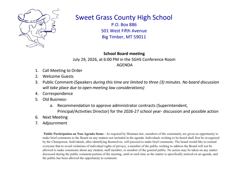 2026-07-29 Board Agenda