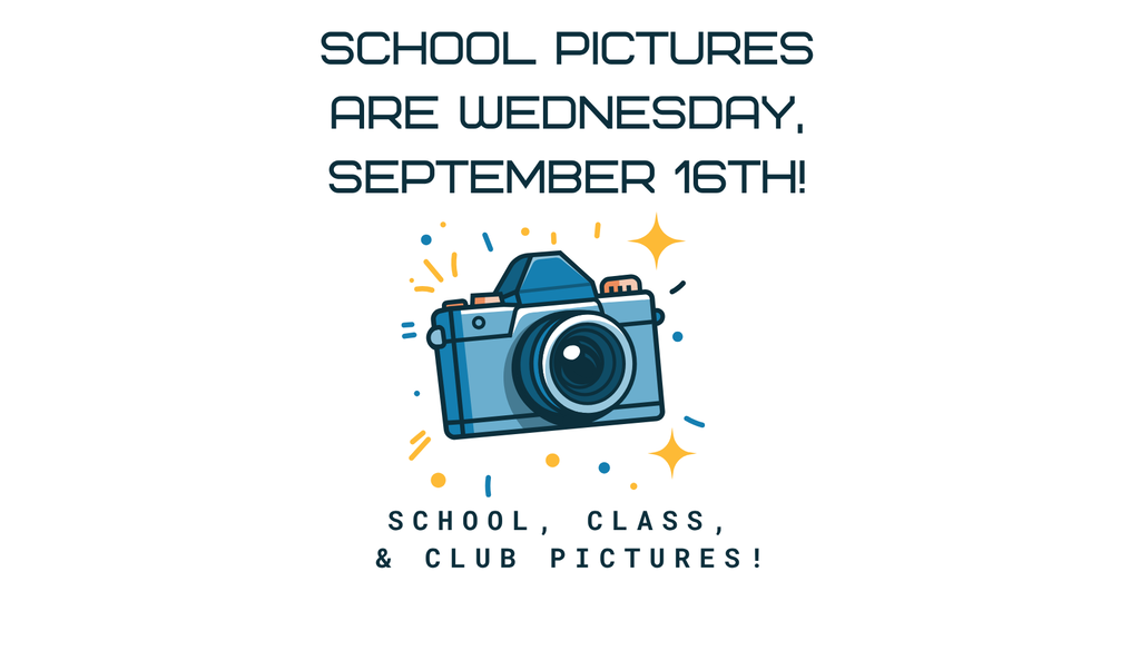 SGCHS School Photos are tomorrow, September 16th, 2026. Please go to our website, SGCHS.com to access the digital order form. Paper forms are available at the front office.