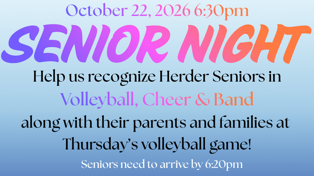 Volleyball, Cheer & Band Senior Night October 22, 2026